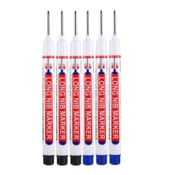 20MM Long Nib Marker Pens Waterproof Deep Hole Head Four Color 6Pcs/Set Markers For Metal Woodworking Marker Tools Art Supplies