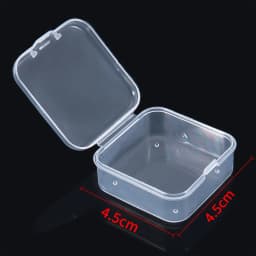 Square Plastic Storage Box Transparent Jewelry Beads Container Small Items Sundries Organizer Packing Case Fishing Accessories