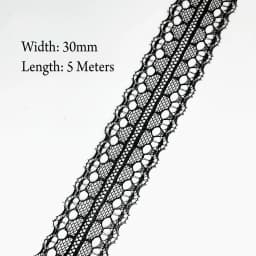5 Meters White & Black Lace Ribbon Assorted Floral Trims for Gift Wrapping Christmas Wedding Decor DIY Crafts Sewing Accessories