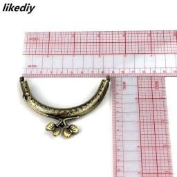 1 Piece 8.5 CM Antique Bronze Semicircle Metal Purse Frame Kiss Clasp Handle For DIY Bag Accessory