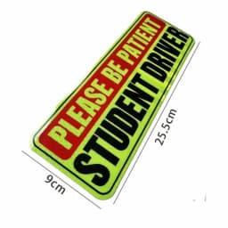 Student Driver Magnet for Car New Drivers Sticker Safety Warning Reflective Novice Driver Sticker Please Be Patient Student 1/3P