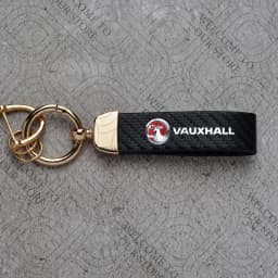 For Vauxhall Logo Meriva Vectra VXR Astra Insignia GTC Vivaro Junior Car Carbon Fiber Leather Car KeyChain Custom Key Rings Gift