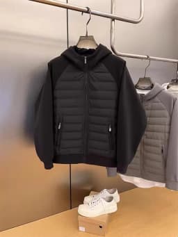 Winter New Men's Lightweight Casual Hooded Jacket Versatile Splicing Couple's Windproof and Cold Proof Cotton Jacket
