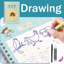 Montessori Copybook Reusable Hand-Painted Magic Toddler Calligraphy Children's Notebook Kid Groove Handwriting Writing Gifts