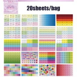 Mr. Paper 20 Sheets Colorful Paradise Deco Sticker Book For DIY Journal Collage Scrapbook Diary Album Calendar Journal Decor