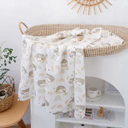 100% Cotton 120*110cm 2 Layers Newborn Baby Bath Towel Wrap Muslin Swaddle Blankets