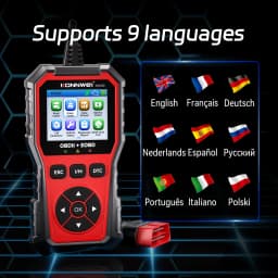 2026 KONNWEI KW330 Car OBD2 Fault Scanner Engine Battery Test Fault Code Clear Real-Time Data Professional OBD Inspection Tool