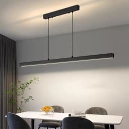 Modern LED Pendant Light Minimalist Lines High-End Feel For Restaurants Offices Conference Rooms Long Strip Lighting Fixtures