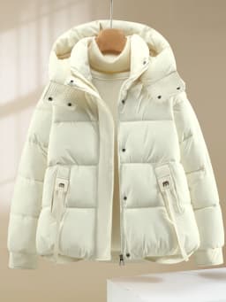 Winter Thickened Women's down Cotton Jacket Bread Style Warmth Fashion Simple Design Short Outerwear Korean Loose Fit Zipper