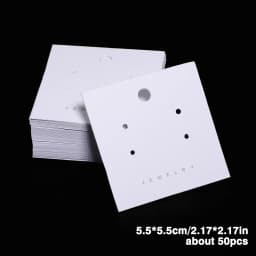 50/30pcs Multiple Sizes Jewelry Earring Necklace Plastic Cards Earring Stud Organizer Holder Hanging Display Card Studs Holder