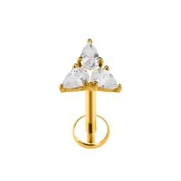 Heart Bird Flower Butterfly Labret Piercing Eye Shape Daith Conch Earring Teardrop CZ Lip Stud 316L Surgical Steel 16G