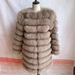 NEW 4in1 Real Fox Fur Long Coat Winter Coat for Women Jackets Vest Winter Outerwear Women Fox Fur Coat High Quality Fur Clothes
