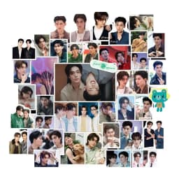 40PCS Thai BL CP JoongDunk GeminiFourth Sticker Pack Waterproof Art Stickers for Suitcase, Computer, Journal, Stationery