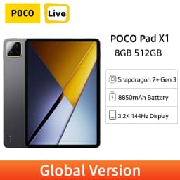 Global Version POCO Pad X1 11.2" 3.2K 144Hz 3200x2136 Display Snapdragon 7+ Gen 3 Wi-Fi 6E Bluetooth 8850mAh Battery 45W