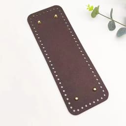 Hot Handmade Rectangular 28 * 10cm Bottom For Knitted Bag PU Leather Pad Handcraft Bag Base With Holes DIY Crochet Bag Bottom