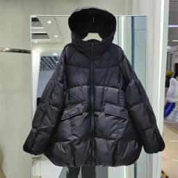Women Down Jacket Casual Loose Over Size Autumn Winter Outwear White Duck Down Warm Thick Coat with Hood 2026 New