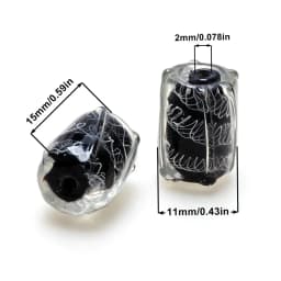 Black Color Series 2/4/6PCS/LOT Mixed Style Handmade Lampwork Glass Beads For Crafts Charm Bracelets/Earring DIY Jewelry Making