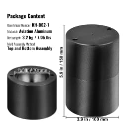 SucceBuy Ice Ball Press 2.4" Ice Ball Maker, Aircraft Al Alloy Ice Ball Press Kit for 60mm Ice Sphere