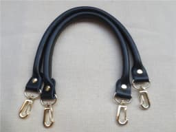 2Pcs Leather Women Bag Strap Solid Color Replacement DIY Portable Belt Metal Buckle Bag Accessories Handles for Handbag 40CM