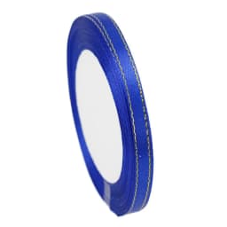 (25 Yards/roll) 6mm Gold Edged Single Face Satin Ribbon Wholesale Gift Packing Christmas Decoration Manual DIY Ribbons Fabric