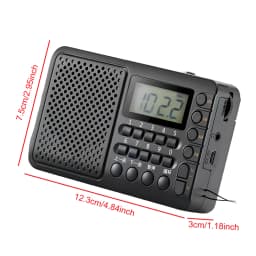 Full Band Radio with LED Screen Display Portable FM/AM/SW Receiver MP3 Music Player for Home Outdoor Gifts for Seniors Elderly