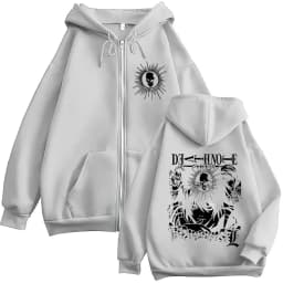 Anime Death Note Ryuk Yagami Light L·Lawliet Zipper Hoodies Men Women Clothing Fashion Casual Zip Up Hooded Sweatshirts Jackets