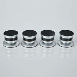 Professional Audio Speaker Foot Set (4 Pieces) Carbon Fiber Aluminum Alloy Speaker Foot Sole Speaker Foot Strap with 8 Anti Slip