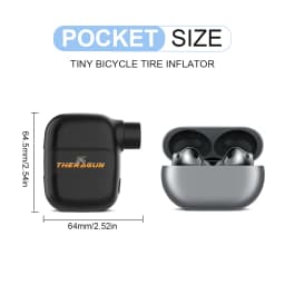 Mini Bicycle Pump Rechargeable Portable Air Inflator 100PSI 5V Type-C Bike Accessories for Bike Schrader Presta Tires.