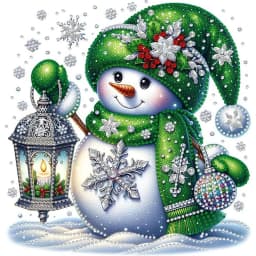 5D DIY Partial Special Shaped Drill Diamond Painting Xmas Snowman Decor
