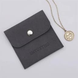 50 Personalized Logo Size Microfiber Jewelry Gift Pouch Velvet Snap Button Rings Earrings Packaging Organizer Wedding Favors Bag