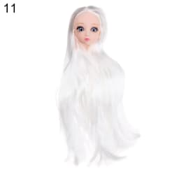 DIY Doll Head Wear 1/6 BJD Doll Head With Gold Brown Black Long Hair For 30cm Doll Joint 3D Eyes Europe Ancient Doll