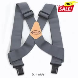 Heavy Duty Work Suspenders for Men X-Back Gripper Clasps Adjustable Strap Fully Elastic Adult Widen Men's Suspender