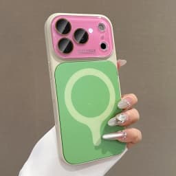 Candy Color Contrast for Magsafe Case for iPhone 18 17 Pro Max 16 15 14 Magnetic Camera Film Protector Large Window Cover