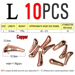 ICERIO 10PCS Fast Sinking Nymphs Scud Fishing Fly Tungsten Heavy Body Jig Hook Back Bead Fly Tying Material Accessories