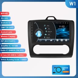 9"Android 13 Car radio GPS Stereo For Ford Focus EXI AT 2004-2011 Multimedia player 4G Autoradio DSP Carplay 2din SWC Head Unit
