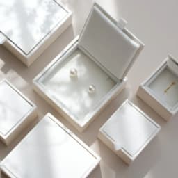 High-end White Satin Jewelry Box Ring Box Necklace Earrings Gift Storage Display Box Paper Flip Jewelry Organizer Box Joyero