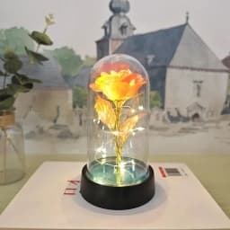 8.5 cm diameter*height 15 cm from the base,LED Eternal Rose Artificial Flower, Valentine's Day & Wedding Gift