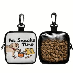 1 Pc Pet Snack Bag Cartoon Printed Portable Dog Training Bag Suitable For Dog Walks Outdoor Training Multifunctional Reward Bag