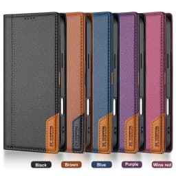 Business Leather Case For Samsung Galaxy A17 A37 A57 A16 A36 A56 A26 A07 A55 A35 A15 A54 A34 A14 A53 A33 A13 Flip Wallet Cover