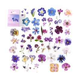45Pcs Flower Language Series Boxed Pet Stickers Scrapbooking Ins Flora Label Diary Stationery Album Phone Journal Planner
