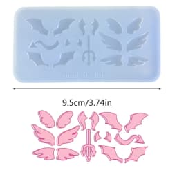Resin Mold Angel Devil Quicksand Silicone Casting Mould Resin Shaking Cup Molds for Jewelry Keychain Pendant Making Diy Crafts