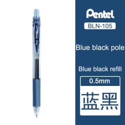 1 Pcs Pentel Gel Pen BLN105 Needle Tip Writing Smooth Quick Dry Color Ink 0.5mm Test Office Fountain Pen Japanese Stationery