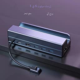 Steam Deck Dock 6 in 1 Steam Deck/Rog Ally 2023 Docking Station Stand 3*USB 3.0 HDTV 4K@60Hz Gigabit Ethernet PD 100W Hub