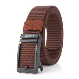 KOLBER Thick Casual Belt for Men Metal Automatic Buckle Soft Real Nylon Tactical Outdoor Belt Non-Hole Work Belt Male Waistband