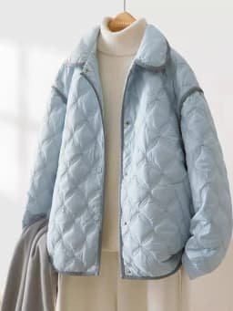 High-End Women's Casual Loose Cotton Jacket Quilted Lightweight Shirt Style Autumn Winter New Arrival Elegant Commute Style