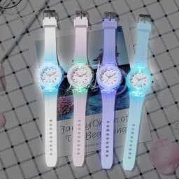 Luminous Kids Watches LED Colorful Flash Digital Watch for Boys Girls Silicone Watchband Fashion Casual Children's Quartz Watch