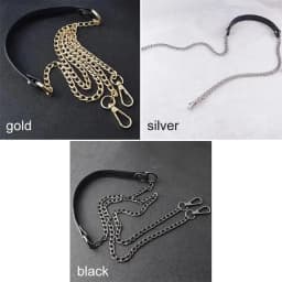 120cm Metal Bag Chain Replacement PU Bags Straps for DIY Handbag Handles Cross Body Shoulder Straps Accessories Bags Handles