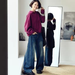 R7151C Artistic Retro Brushed Drawstring Round Neck Pullover Loose Batwing Sleeve Short Sweatshirt for Women Autumn