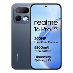 Realme 16 Pro 5g Smartphone Mediatek Dimensity 7300 Max 6500Mah Battery 45W Fast Charging 6.78'' 144Hz Amoled Display 200Mp Camera