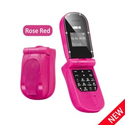 UNIWA J30 2G Mini Flip Phone with Push Button Wireless Bluetooth Dialer Multi-function FM Magic Voice Handsfree Earphone